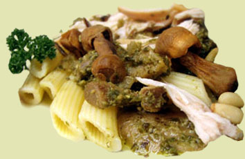 mushroom medley with pasta